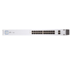 Switch PoE UniFi capa 2 Administrable de 26 puertos Gigabit (24 eth PoE y 2 SFP) 802.3 af/at, 500 Watts, throughput de 38.69 Mpps