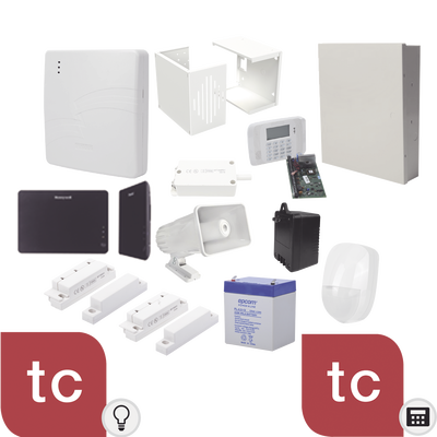 Kit de Sistema de Alarma con Sensores Cableados y Modulo de Automatizacion Z-Wave