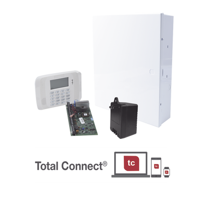 Sistema de alarma VISTA48/6162RF con Gabinete, Transformador y teclado Alfanumérico con receptor RF