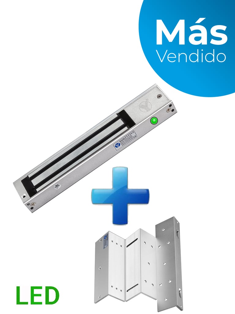 Cerradura Magnetica Fuerza 180Kg Para Puertas 12V/24V Control Acceso